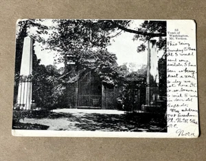 Tumba de George Washington en el monte Vernon - Postal antigua PM 1907 - Imagen 1 de 3