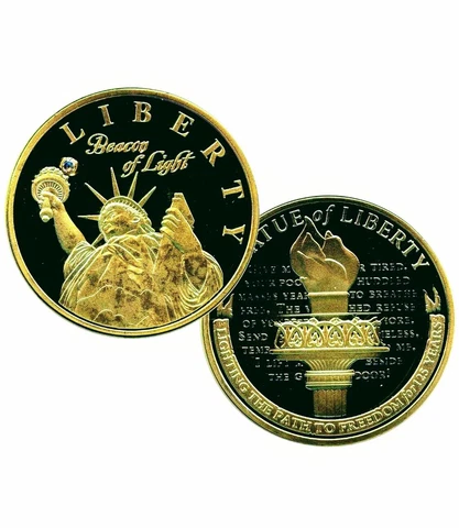 STATUE OF LIBERTY ANNIVERSARY BEACON LIGHT COMMEMORATIVE COIN PROOF  $99.95 Cover