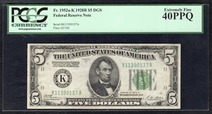 FR. 1952a-K 1928-B $5 FRN DALLAS, TX PCGS EXTREMELY FINE-40PPQ *14 KNOWN RARE* - Picture 1 of 2