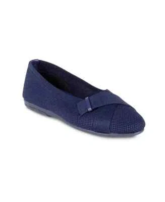 NWT Gloria Vanderbilt Women Debbie Knit Double Strap Flat Navy Size 6 $60 3SH104 - Image 1 of 4