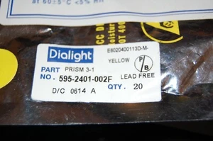 595-2401-002F DIALIGHT LED YELLOW  (LOT OF 10) - Bild 1 von 1