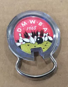 1968 DMWBA Souvenir Keychain Des Moines Iowa Women's Bowling Association - Picture 1 of 2