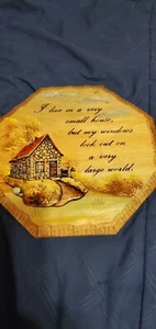 Placa de pared artesanal de madera para cabaña de campo - Imagen 1 de 6