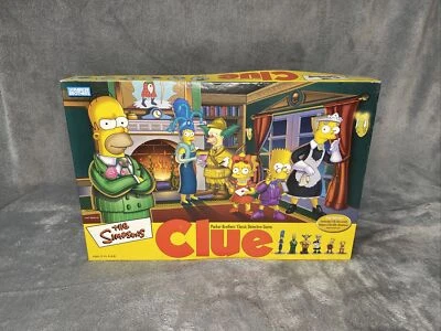 The Simpsons Clue 2nd Edition Board Game Complete Bart Homer Collectible 2002 - Image 1 of 4