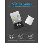 Adaptateur USB BT 5.0 dongle sans fil récepteur stéréo audio pour PC ordinateur portable KD