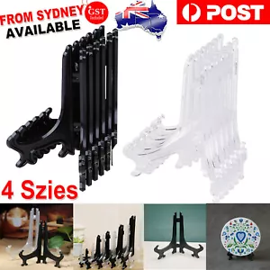 4 Sizes Clear Plate Display Stand Folding Picture Frame Holder Decorative Easel - Picture 1 of 14
