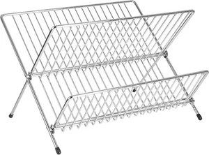 Escurridor de platos de 2 niveles soporte para cubiertos estante para platos utensilios de cocina fregadero secador - Imagen 1 de 5