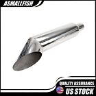 36" Long 4" Inlet 7" Outlet Stainless Steel Silver Angle Cut Exhaust Stack Pipe