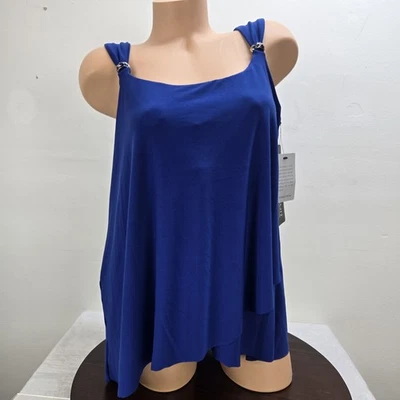 Miraclesuit Tankini Top Mujer 14 Azul Correa Ajustable Sujetador con Aros Incorporado Foto 1 de 4