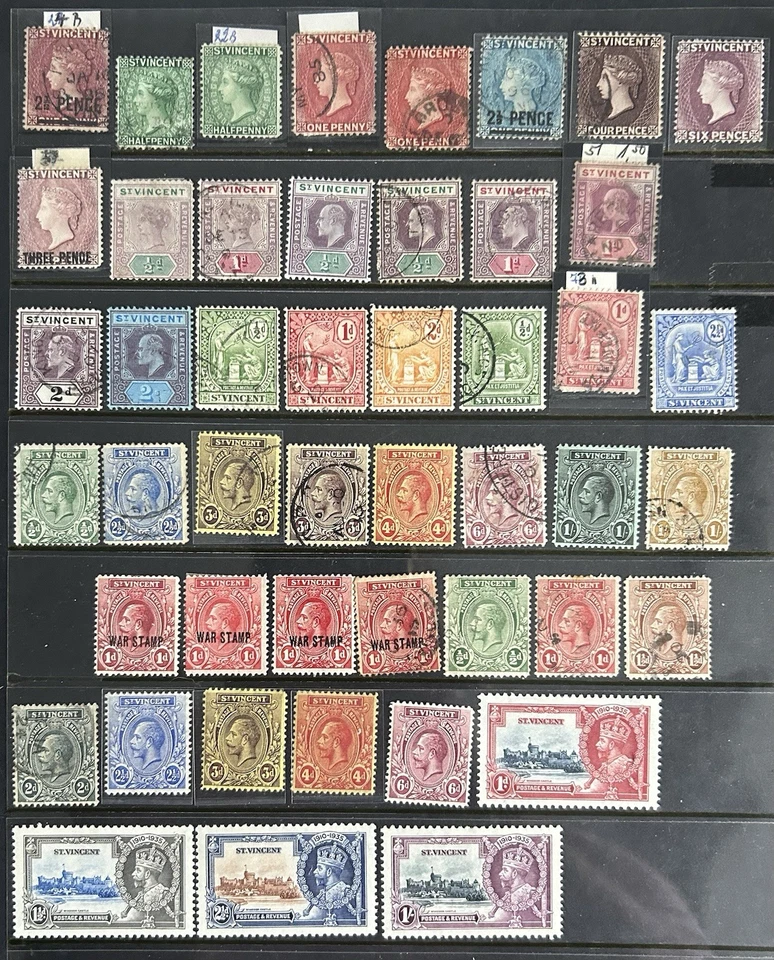 St Vincent 1861-1935 emisiones MH y usado Foto 1 de 1