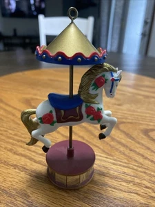Vintage 1994 NOMA Pferd Ornament Baumschmuck Weihnachtskarussell - Bild 1 von 7