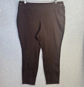 Sabrina Lauren Ultra Soft Stretch Leggings Women’s 3X Coffee Bean Brown NWT $73 - Picture 1 of 17