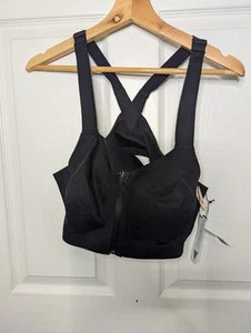 New Victorias Secret On Point Sports Bra Womens 40C Black Knockout Front Zip NWT - Picture 1 of 5