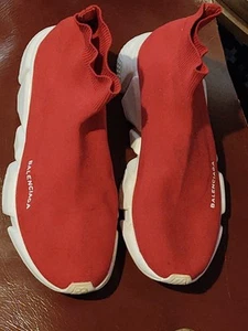 Authentische Balenciaga Speed Trainer rote Sneaker Schuhe Größe 9 - Bild 1 von 13
