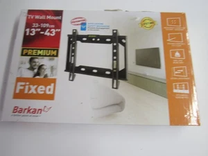 Barkan TV Wall Mount Fixed 13"-43" Premium 33-99cm MAX Weight 88 Lbs. Ships Free - Picture 1 of 7