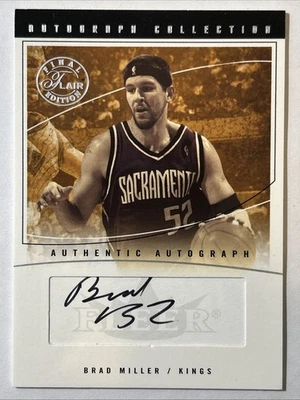 Colección de autógrafos Flair Final Edition 2003-04, Brad Miller automático/100, #AC-BM Foto 1 de 2