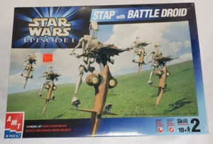AMT #30124 Star Wars Episode 1 Heftklammer mit Battle Droid Modellbausatz 1:6 neuwertig versiegelte Box - Bild 1 von 8