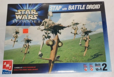 AMT #30124 Star Wars Episode 1 Stap W/Battle Droid Model Kit 1:6 Mint Sealed Box - Image 1 of 4