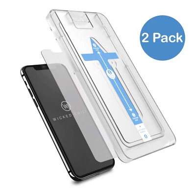 WICKED CHILI 2x Panzerfolie für iPhone 11 Pro XS / X - 2.5D Display Schutzglas Case Friendly