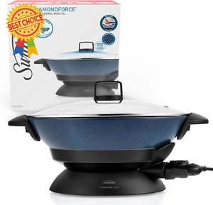 Diamondforce Electric Wok, Non-Stick 7.5L Pan, 2400W Energy Efficient Cooking - Picture 1 of 11