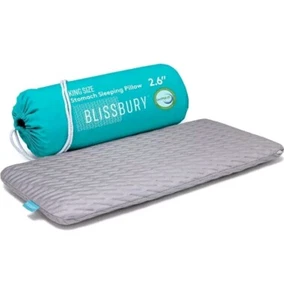 BLISSBURY King Stomach Sleeping Pillow | Thin 2.6-Inch King, Gray Brand New - Picture 1 of 5