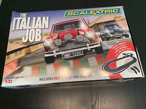 Scalextrix The Italian Job Box Set - 2 Mini Coopers by Hornby C2180 Complete Set
