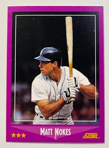 1988 Score #15 Matt Nokes Detroit Tigers RC Baseball Card - Picture 1 of 2