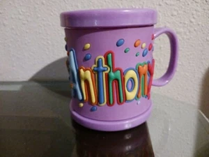 Name: ANTHONY - NEW Personalized Childs Kids Mug Cup Plastic 3D John Hinde - Picture 1 of 3