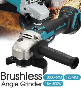 Brushless Cordless Angle Grinder 125mm Cutting Polishing For Makita 18V Battery - Picture 1 of 13