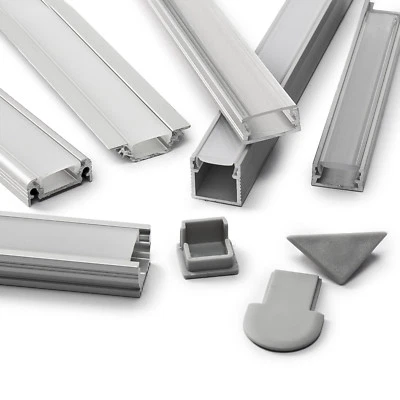 Beleuchtungsprofil Profil LED Leiste für LED-Streifen Schiene Aluprofil 1 - 2 m - Bild 1 von 2