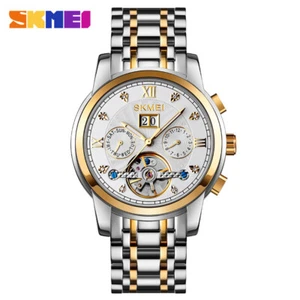 SKMEI Automatic Mechanical Uhr Herren Leuchtende Armbanduhr Edelstahl M029 30M
