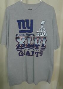 NFL New York Giants Super Bowl XLVI Shirt! Adult XL. 