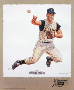 Bill Mazeroski Pittsburgh Pirates litografia di Michael Mellett - Foto 1 di 1