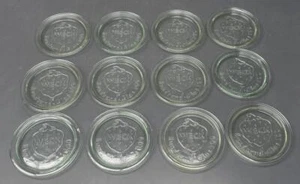 Lot 12 WECK Rundrand-Glas 100 Glass Canning Jar Lids 4.25" Germany - Picture 1 of 9