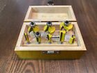 8 Pcs 1/4 inch Shank Router Bits with Wood Storage Case