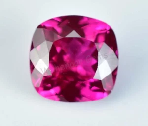 Natural Rhodolite Garnet Raspberry Cushion 6.50 Ct Certified Loose Gemstone - Picture 1 of 6