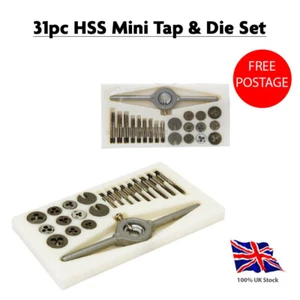 31pc Mini HSS Tap and Die set Model Making / Watchmaker M1.0-M2.5 Metric - Picture 1 of 1