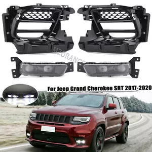 4PCS LED Fog Light Lamps W/ Covers Bezel For Jeep Grand Cherokee 2017-2022 LH&RH - Picture 1 of 12
