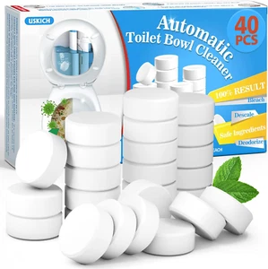 USKICH Toilet Bowl Cleaner 40 PACK, Household Automatic Toilet Bowl Cleaners wit - Picture 1 of 11