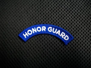 HONOR GUARD HAT PATCH CAP EMBROIDERED TAB WHITE ON BLUE PIN UP US ARMY VET - Picture 1 of 2