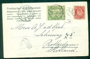 NORWAY, 1905, 5 ore SPITSBERGEN + 10 orejas atado Digermulen en tarjeta, Hardanger rev - Imagen 1 de 2