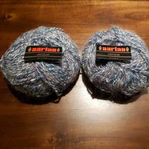 2 aarlan Venice Schurwolle Mohair Acryl Viskose Mischgarn blau je 50g 80m - Bild 1 von 7