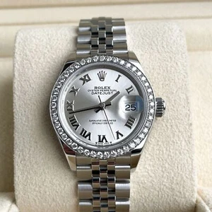 Rolex Datejust Lady 28mm 2023 Full Set UNWORN Diamanten Silber 279160 Diamond - Bild 1 von 11