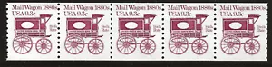 US Scott #1903, Coil of 5 1981 Mail Wagon 9.3c FVF MNH - Picture 1 of 1