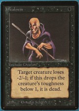 Weakness Beta NM Black Common MAGIC THE GATHERING MTG CARD (ID# 207855) ABUGames