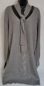 New York & Company Womens Sweater Dress Size XL X Large Gray NEW - Picture 1 of 24