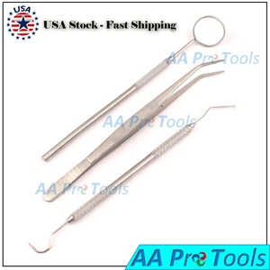 3pcs Dental Examination Kit Probe Set Hygiene Examination Cleaning NEW PR-300 - Picture 1 of 3