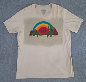 Chili's Bar & Grill Restaurant Shirt Adult XL Beige Southwestern Sunset Tee - Picture 1 of 7