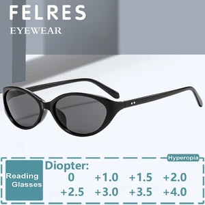 Classic Oval Tinted Reading Glasses For Women Outdoor Shade Presbyopic Glasses - Picture 1 of 13