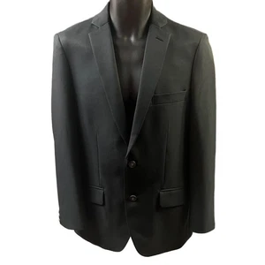 Haggar Jacket Men 38R Black Blazer Single Breasted Notched Lapel Modern Tailored - Picture 1 of 14